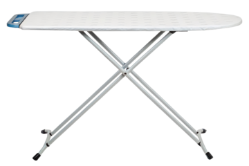 White ironing board isolated with transparent background