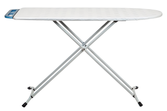 White ironing board isolated with transparent background