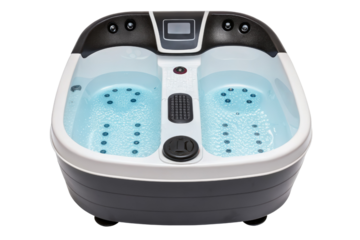 Foot spa with bubbles isolated with transparent background