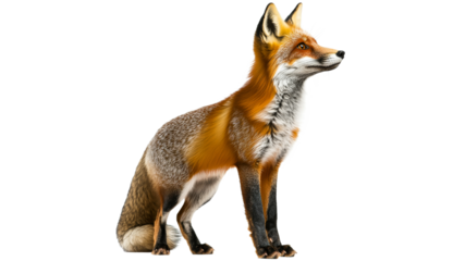 Realistic artwork of a red fox in a standing pose