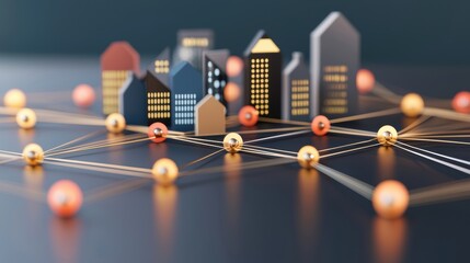 A network of interconnected devices, sensors, and data streams, symbolizing the Internet of Things (IoT) and its potential to revolutionize various industries.