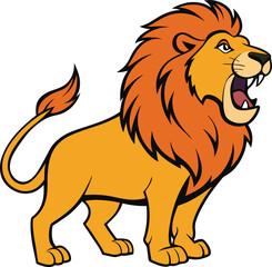 Obraz premium roaring lion side view