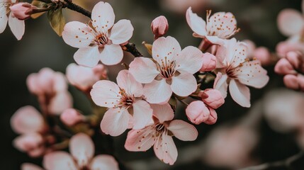 Pink flowers in bloom.