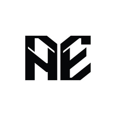 AE monogram logo design letter text name symbol monochrome logotype alphabet character simple logo