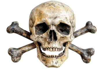 Classic skull and crossbones design for decoration