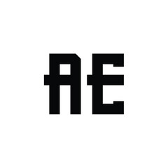 AE monogram logo design letter text name symbol monochrome logotype alphabet character simple logo