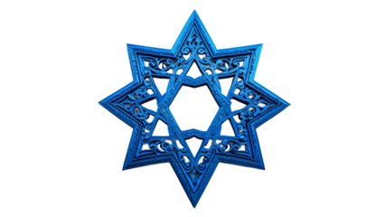 Intricate blue star design