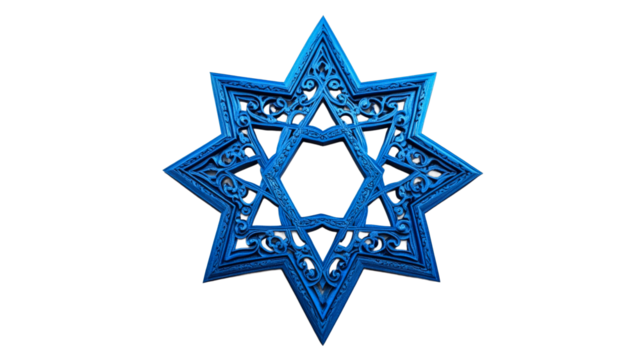 Intricate blue star design
