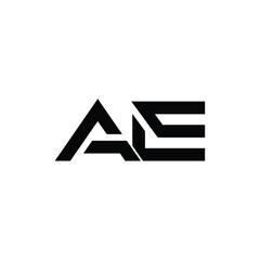AE monogram logo design letter text name symbol monochrome logotype alphabet character simple logo