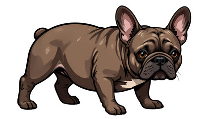 Fototapeta premium french bulldog on white background 