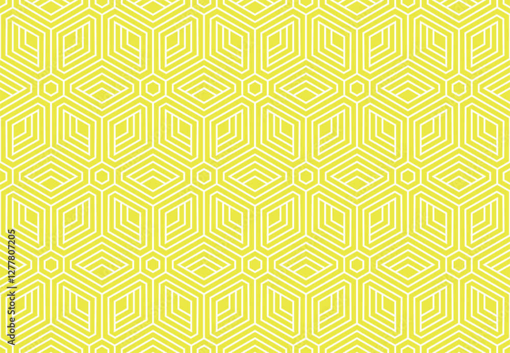 Aufkleber abstract geometric pattern. a seamless vector background. white and yellow ornament. graphic modern 