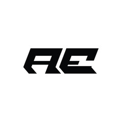 AE monogram logo design letter text name symbol monochrome logotype alphabet character simple logo