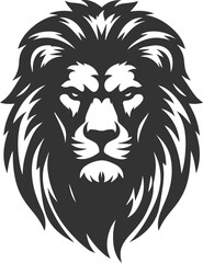 Silhouette of a lion staring menacingly with a low growling stance