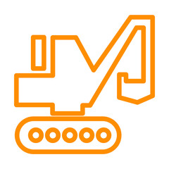 vector excavator icon