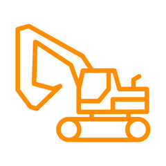 vector illustration of an excavator