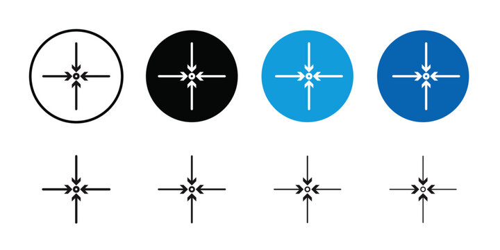 Alignment icon Vector flat thin line illustration