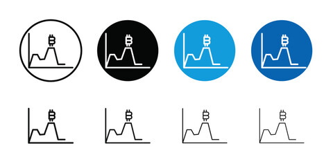 Bitcoin Evolution icon Vector flat thin line illustration