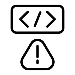 Code Issue Line Icon