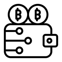 Crypto Wallet Line Icon