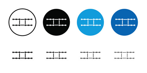 Cyclobutane molecular formula icon Vector flat thin line illustration