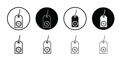 Discount on Sale icon Vector flat thin line illustration