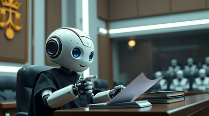 3d render of a robot in action