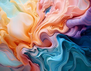 Obraz premium Pastel Fluid Art