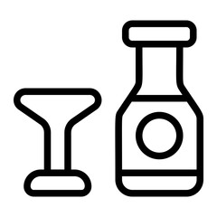 Drink Bottle Line Icon