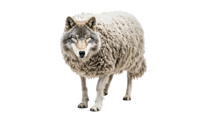 Hybrid creature of wolf and sheep traits