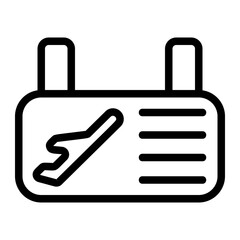 Obraz premium Flight Board Line Icon