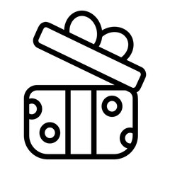 Obraz premium Gift Box Line Icon