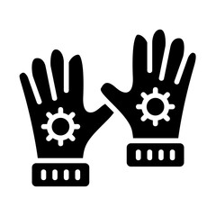 Gloves Solid Icon