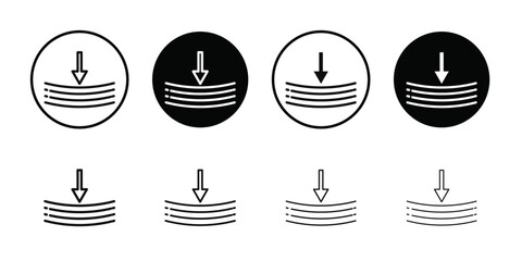 Resilience material icon Vector flat thin line illustration