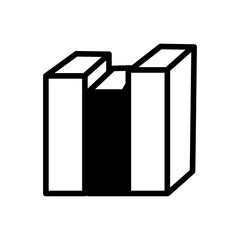 pile stacks of books novels magazines furniture livingroom home housing interior indoor - icon symbol line art sketch vector drawing illustration logo 