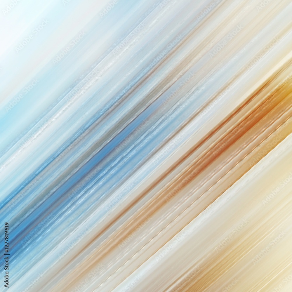 Poster abstract diagonal motion blur background with blue and brown tones, seamless and modern