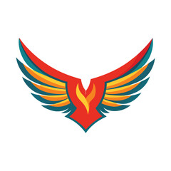 Fototapeta premium vector wing design illustration, on white background