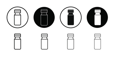 vial medical icon Vector flat thin line illustration