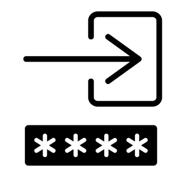 Login Access Solid Icon