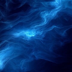 Fototapeta premium Mystic Blue: Abstract Render of Electric Blue Energy Flowing Through a Dark Void, Creating an Ethereal and Dynamic Composition