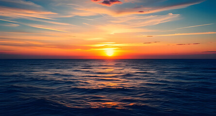 Obraz premium Abstract sunrise sky and ocean nature background