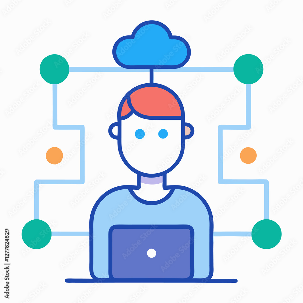 Poster ai powered fraud detection concept for secure digital data protection