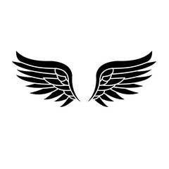 Vektor Stok Bird Wings Vector Icon Angel Wings