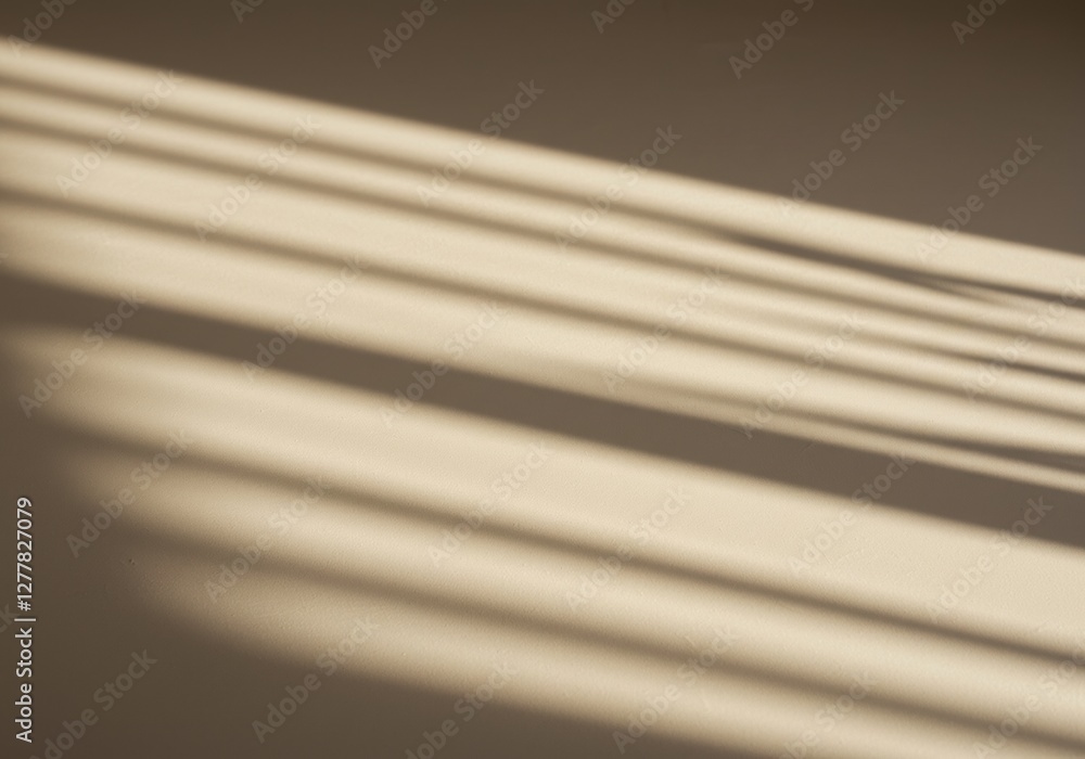 Poster soft warm light patterns creating minimalist aesthetic on a neutral wall surface