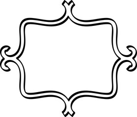 Ornate Double Line Frame Decorative Element