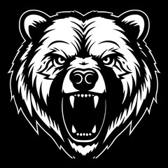 Bear Head Illustration