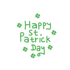 st. patrick's day lettering design vector