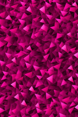 Fototapeta premium Vibrant pink isometric triangles create dynamic background