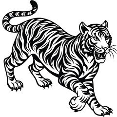 Obraz premium tiger vector illustration
