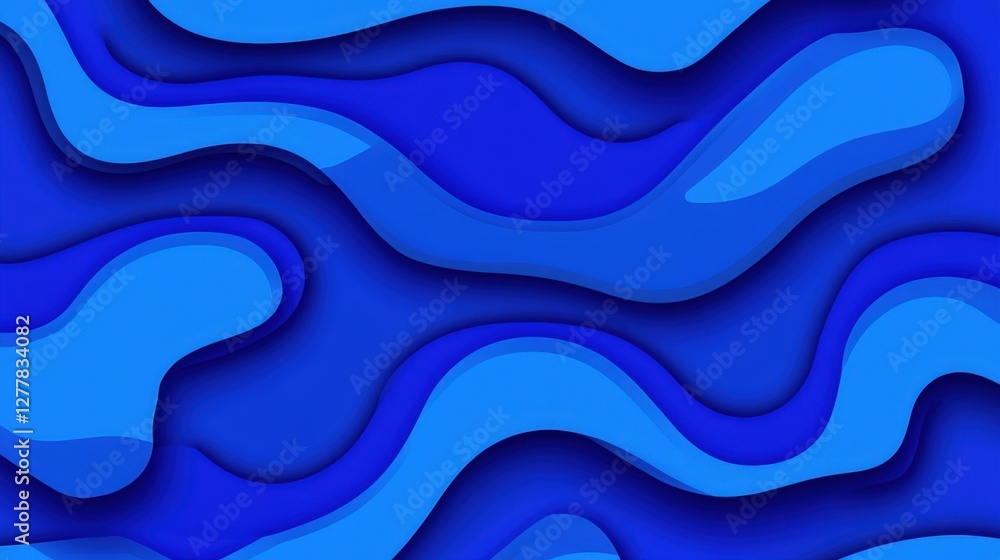 Poster abstract flowing blue lines pattern suggesting calm and tranquility in a modern digital background d