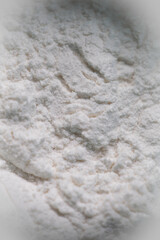 Close-up photo texture of white flour.